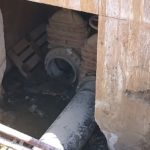 le due condotte fognarie sotto passaggio a livello via marsala